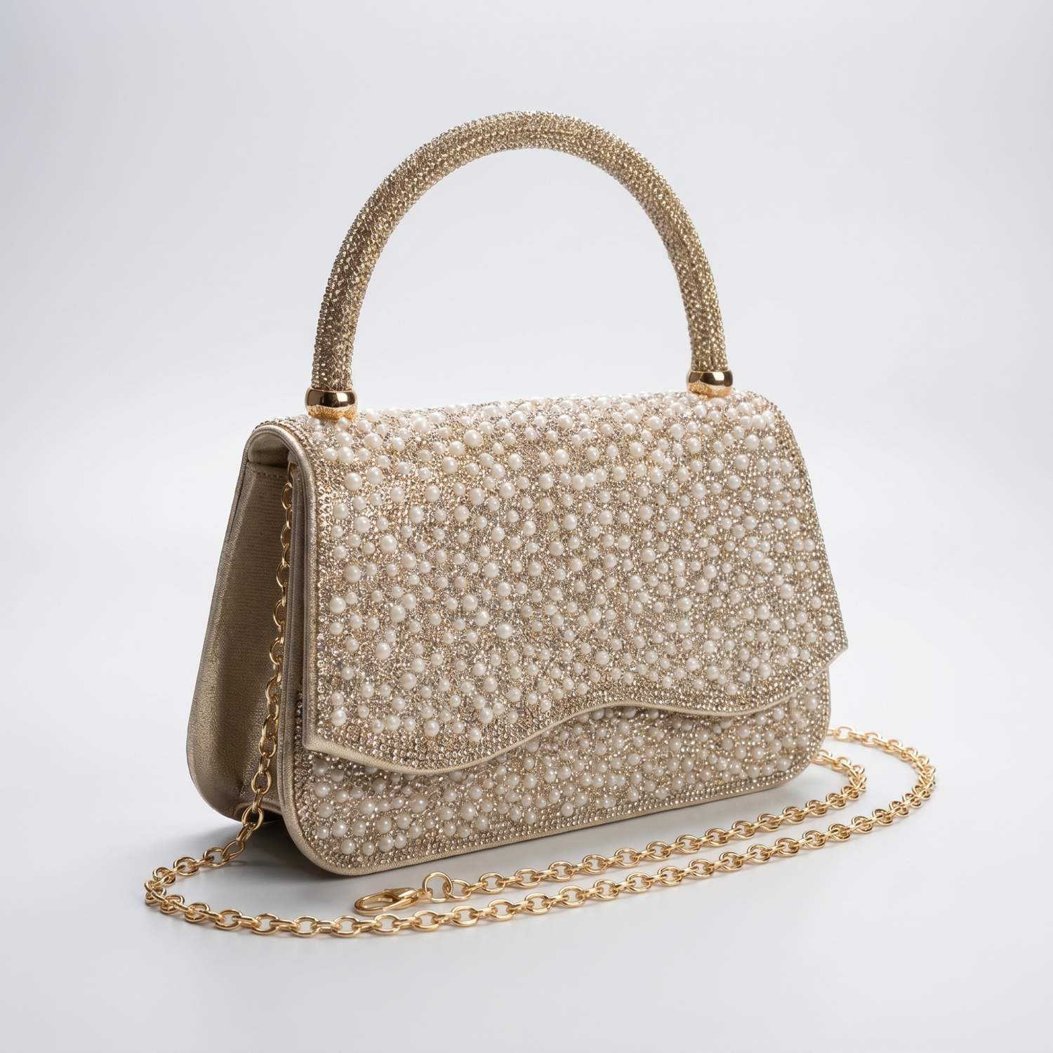 Party Clutch ladies Purse (Champagne Gold Color)