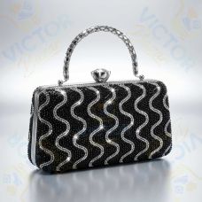 Party Clutch Stone Ladies purse (Black)