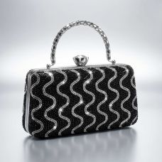 Party Clutch Stone Ladies purse (Black)