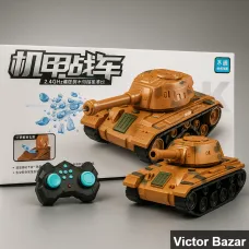 2.4GHz Double Remote-Controlled Water Bullet Tank: - Victor Bazar